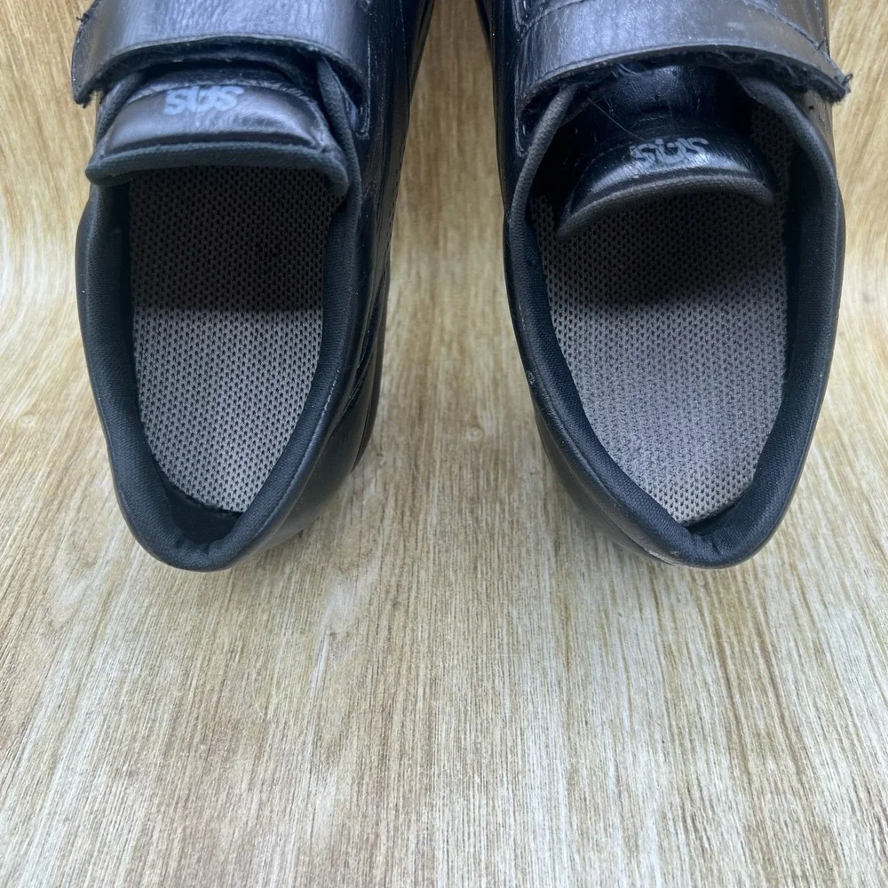 SAS VTO Walking Shoes Men's Size 10.5 WW Black Leather Hook and Loop Made in USA